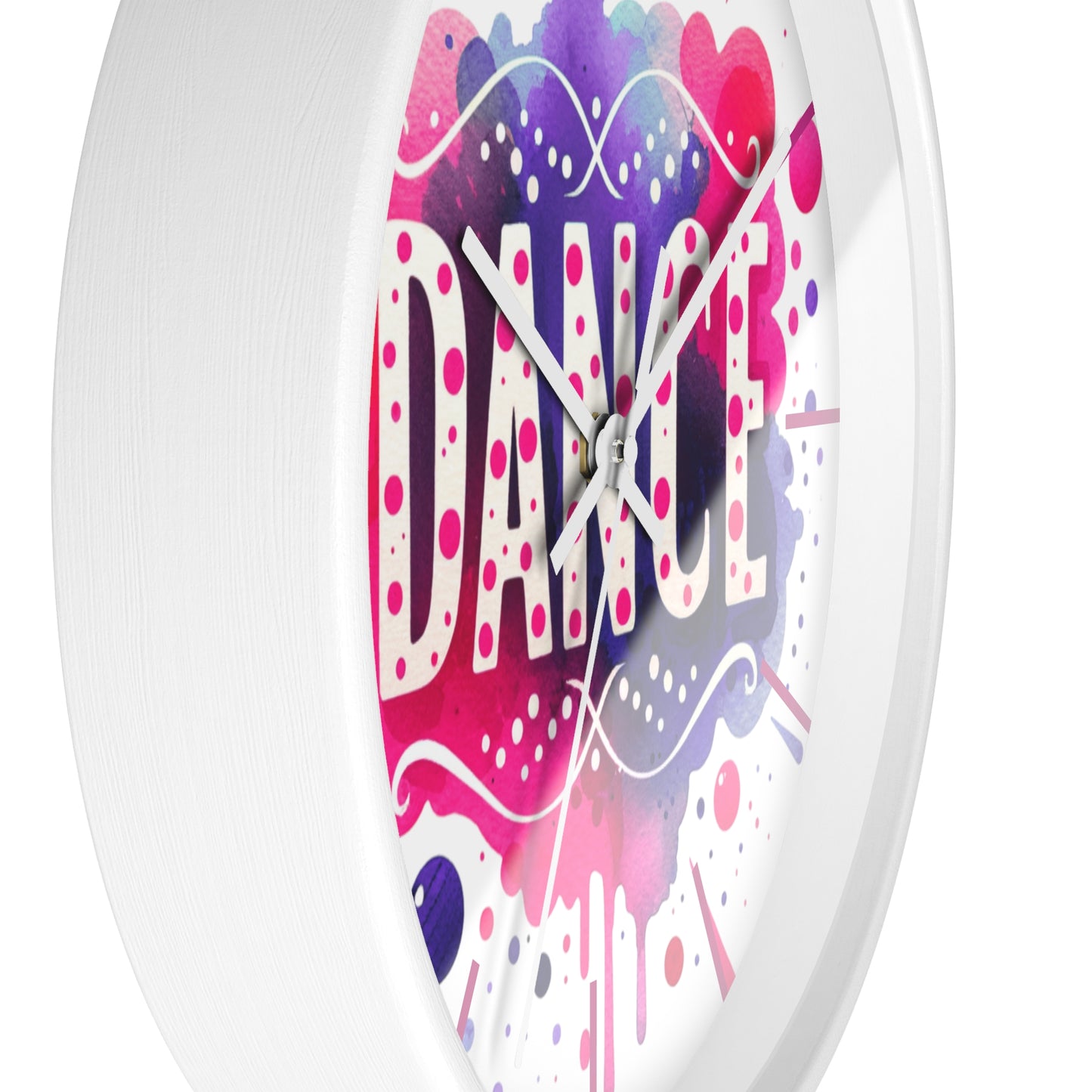 Dance Watercolor Splash Wall Clock