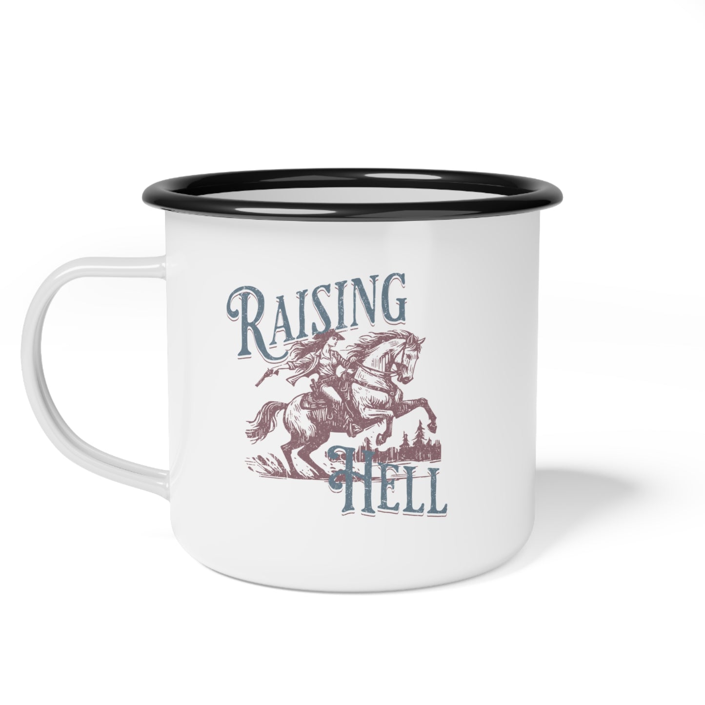 Camp Cup - Raising Hell Cowgirl Enamel Mug