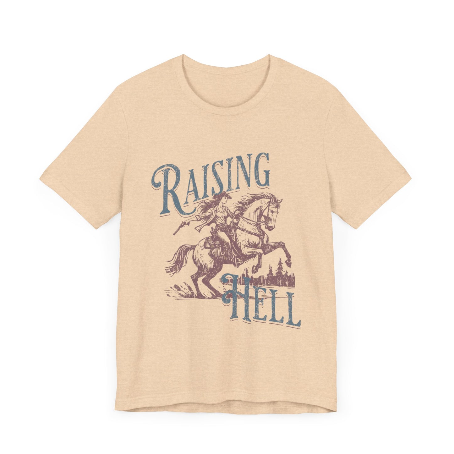 Raising Hell Cowgirl - Unisex Jersey Short Sleeve Tee
