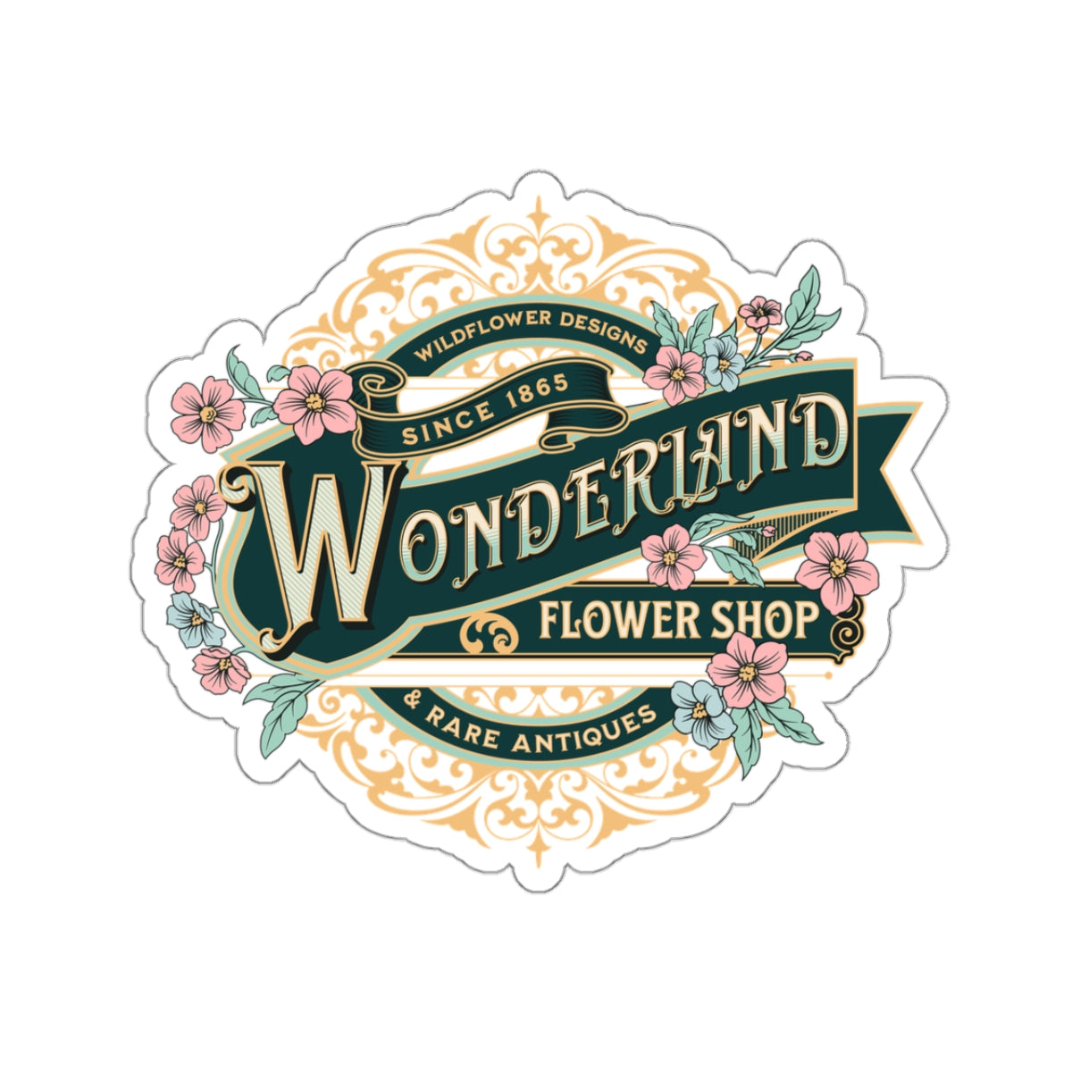 Wonderland Flower Shop Kiss-Cut Stickers