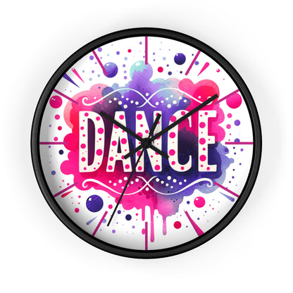 Dance Watercolor Splash Wall Clock