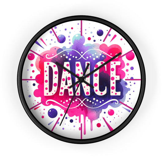 Dance Watercolor Splash Wall Clock