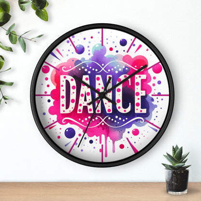 Dance Watercolor Splash Wall Clock