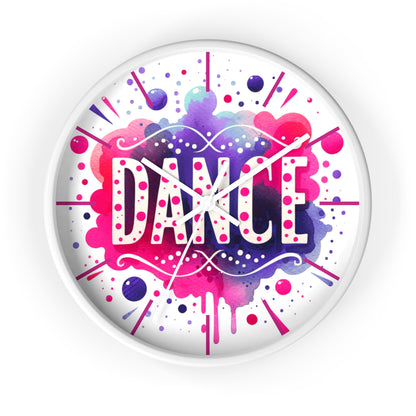 Dance Watercolor Splash Wall Clock