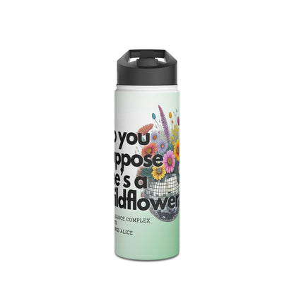 Wildflower Disco Ball - All Things Alice - Stainless Steel Water Bottle, Standard Lid