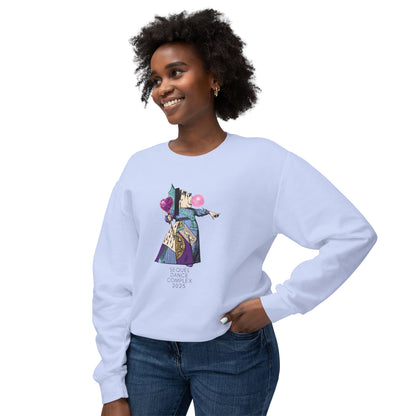 Bubblegum queen Comfort Colors Unisex Lightweight Crewneck Sweatshirt