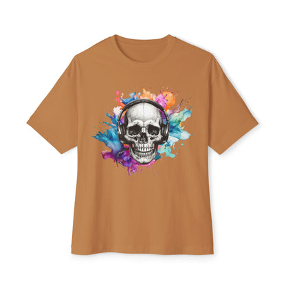 Watercolor Splash Skull Boxy Tee