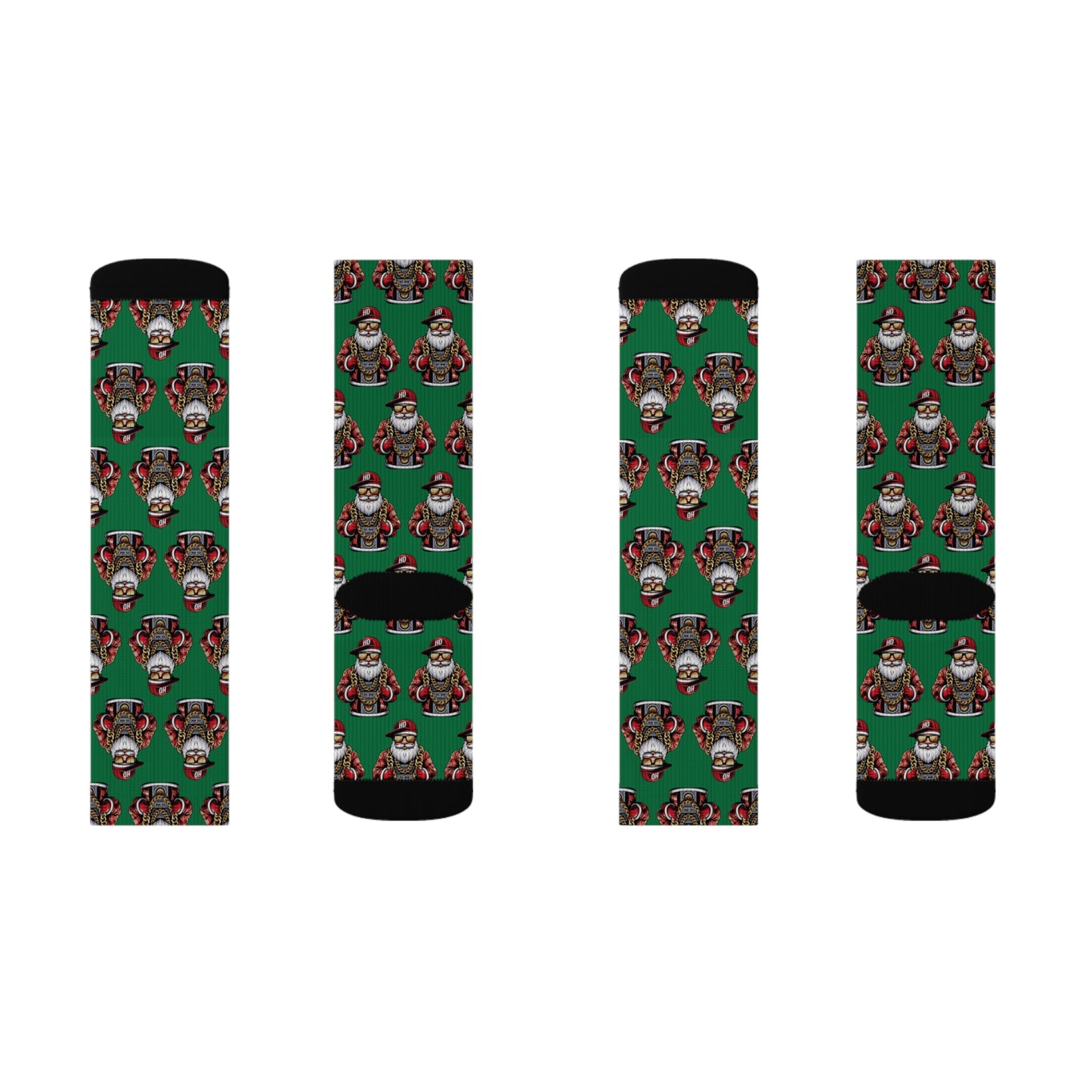 90s Hip Hop Santa Pattern Socks