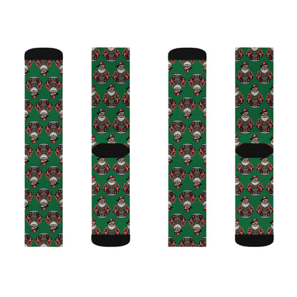 90s Hip Hop Santa Pattern Socks