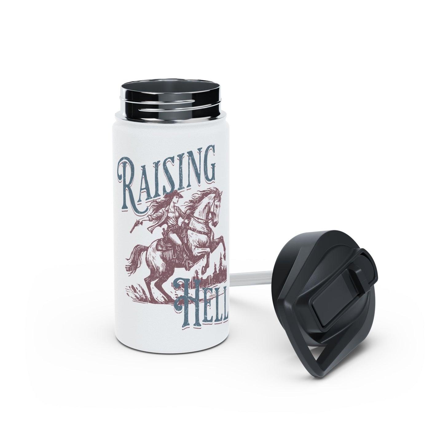 Raising Hell - Stainless Steel Water Bottle, Standard Lid