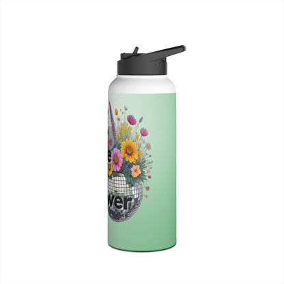 Wildflower Disco Ball - All Things Alice - Stainless Steel Water Bottle, Standard Lid