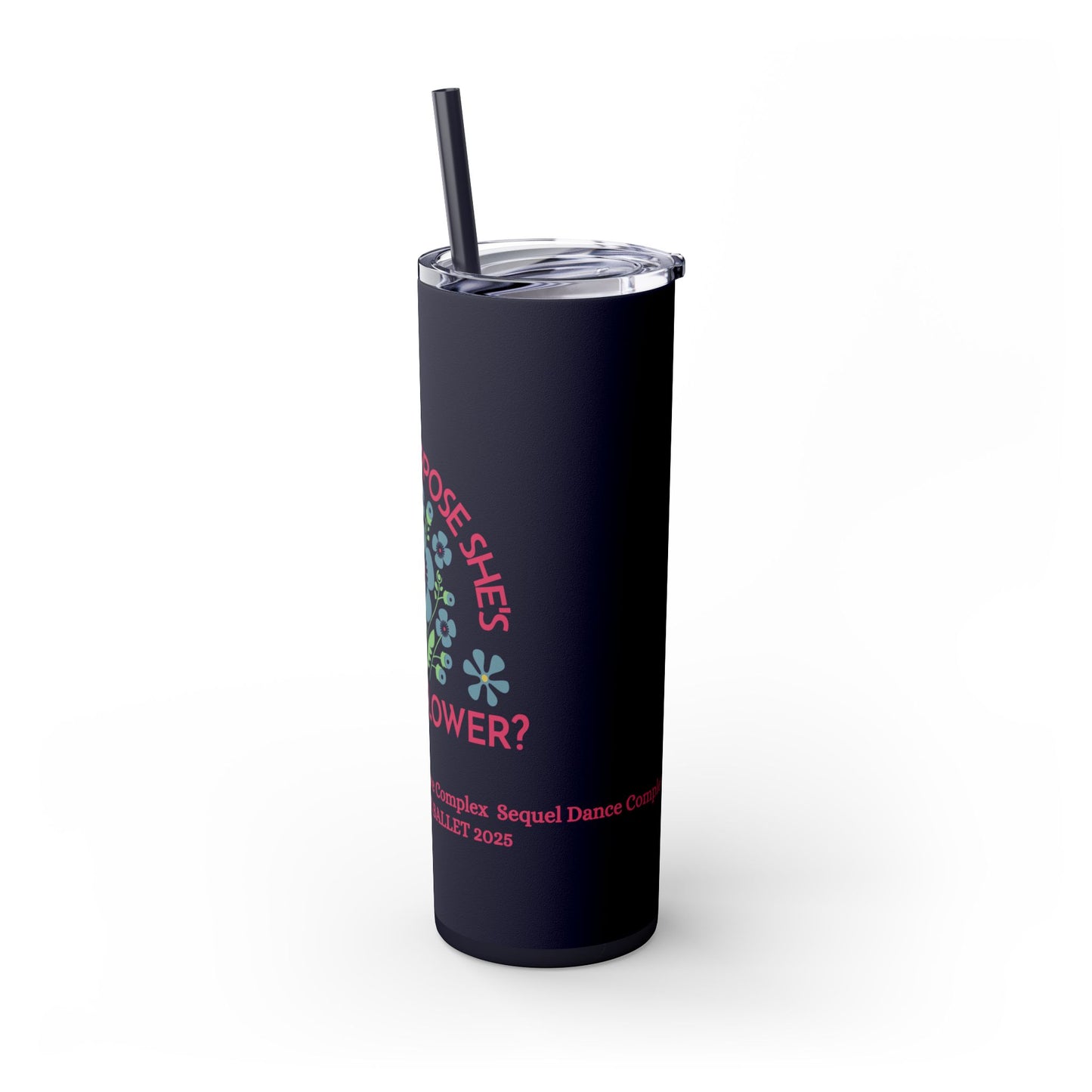 Blue Wildflower - All Things Alice - Skinny Tumbler with Straw, 20oz