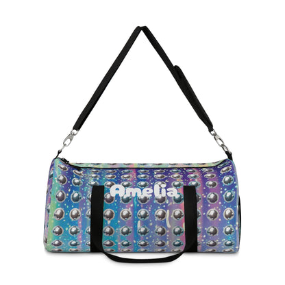 Holographic Disco Ball Duffel Bag with optional Personalization