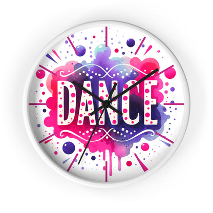 Dance Watercolor Splash Wall Clock