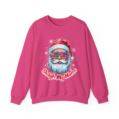 Funny Santa Sleigh My Name Sweatshirt