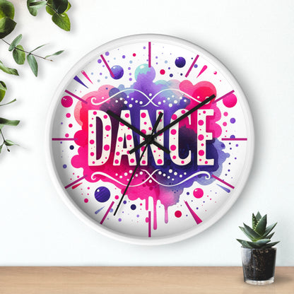 Dance Watercolor Splash Wall Clock