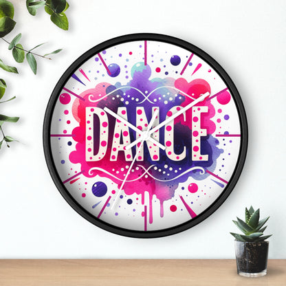 Dance Watercolor Splash Wall Clock