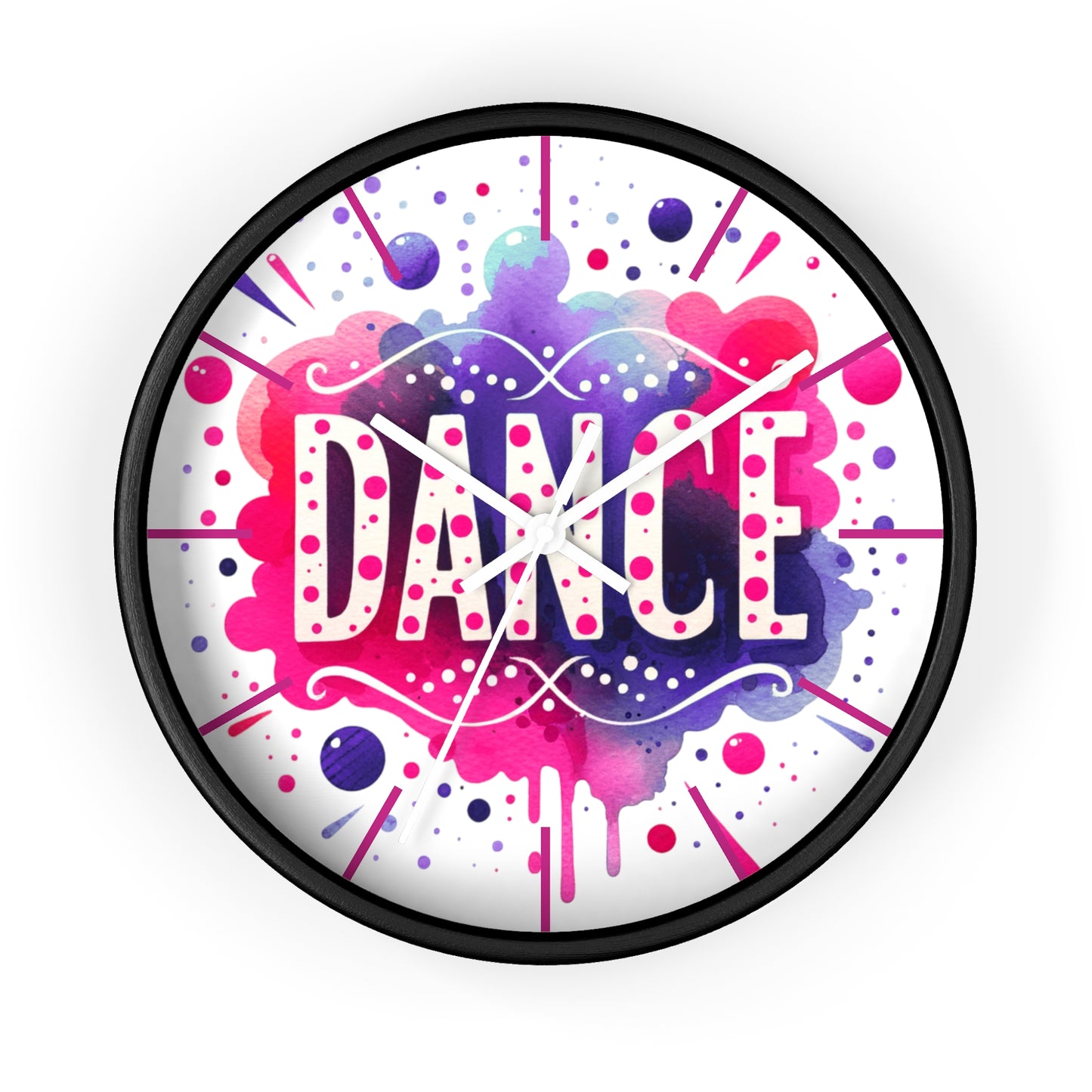 Dance Watercolor Splash Wall Clock