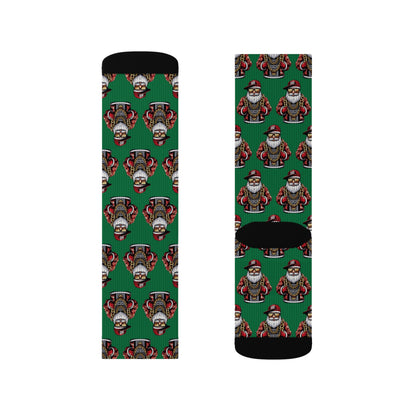 90s Hip Hop Santa Pattern Socks