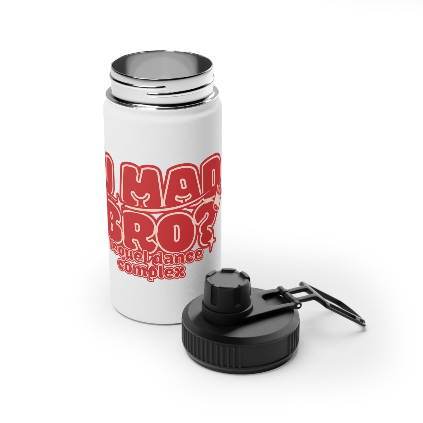 U Mad Bro? - Stainless Steel Water Bottle, Sports Lid