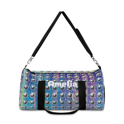 Holographic Disco Ball Duffel Bag with optional Personalization