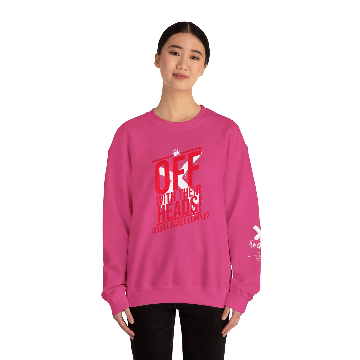 Off With Their Heads Sweatshirt - Front Print - Unisex Heavy Blend™ Crewneck Sweatshirt