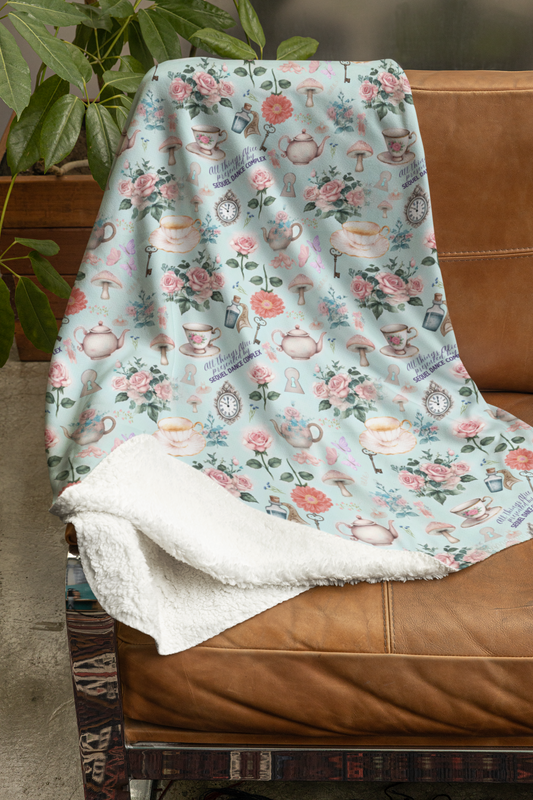 Light Blue Sherpa Fleece Blanket