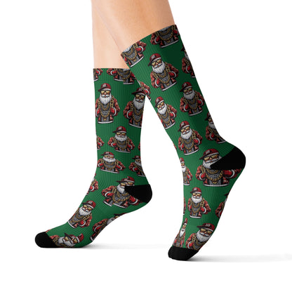 90s Hip Hop Santa Pattern Socks