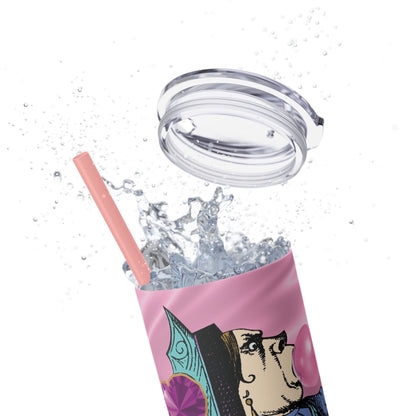 Bubblegum Queen - All Things Alice - Skinny Tumbler with Straw, 20oz