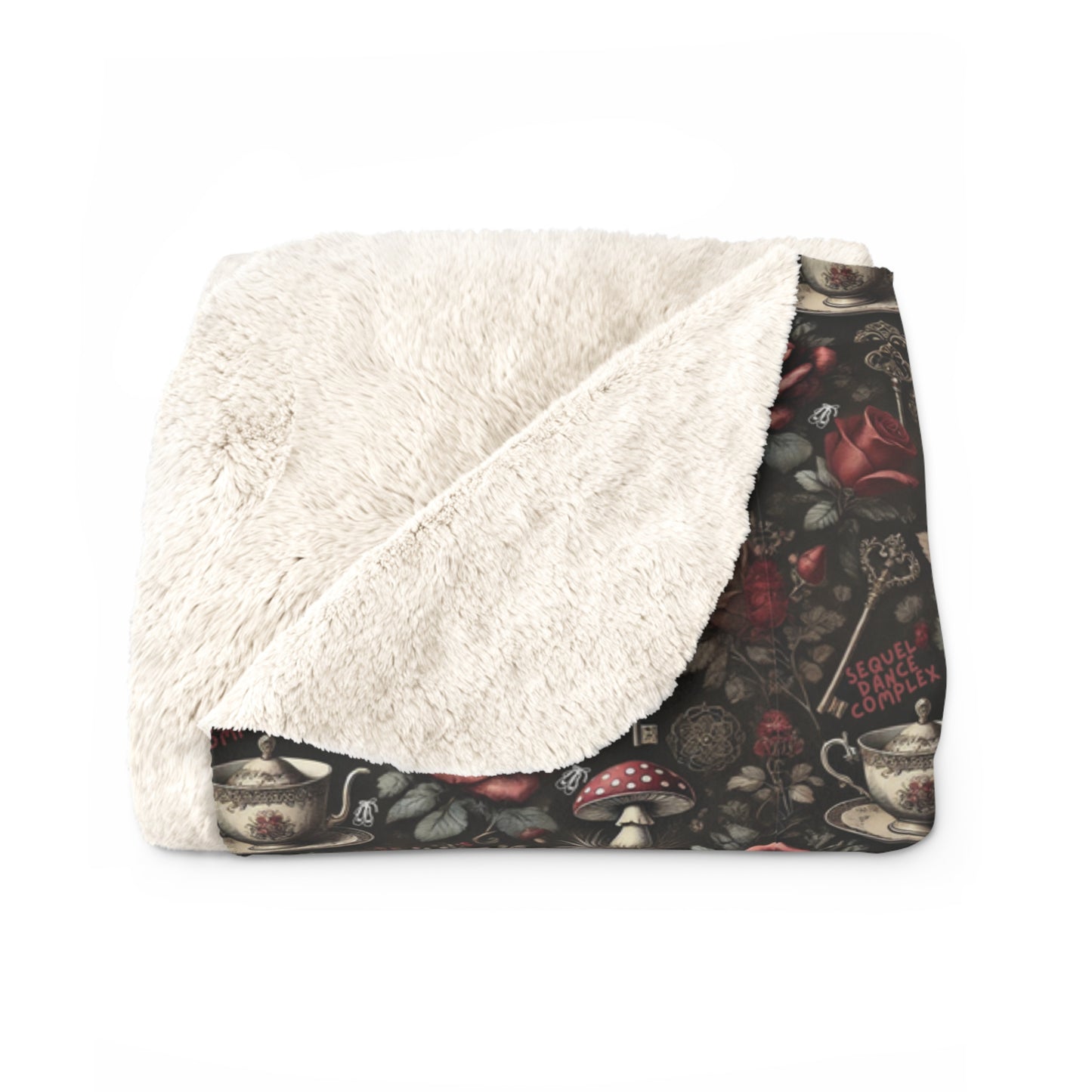 Dark All Things Alice - Sherpa Fleece Blanket