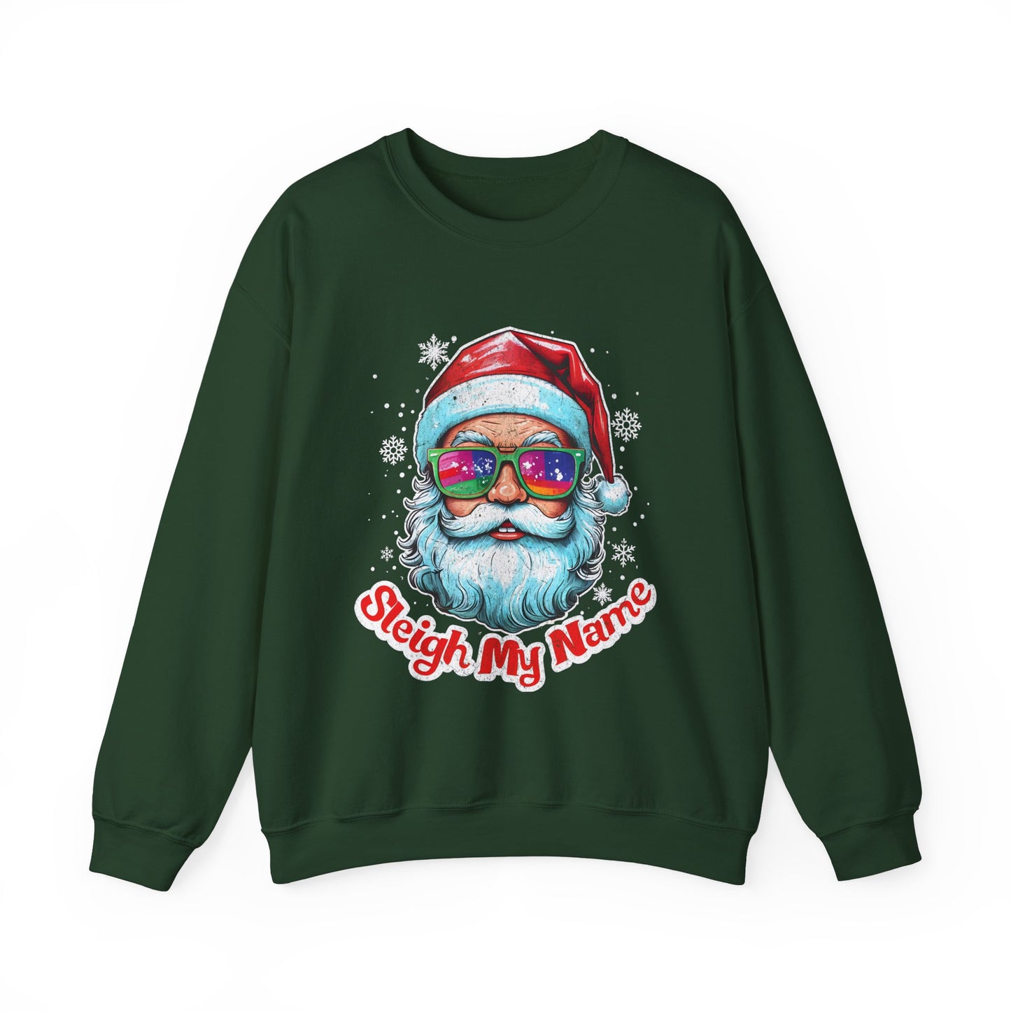 Funny Santa Sleigh My Name Sweatshirt