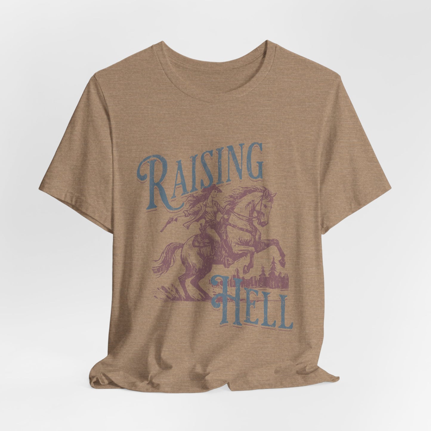 Raising Hell Cowgirl - Unisex Jersey Short Sleeve Tee