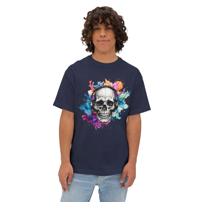 Watercolor Splash Skull Boxy Tee