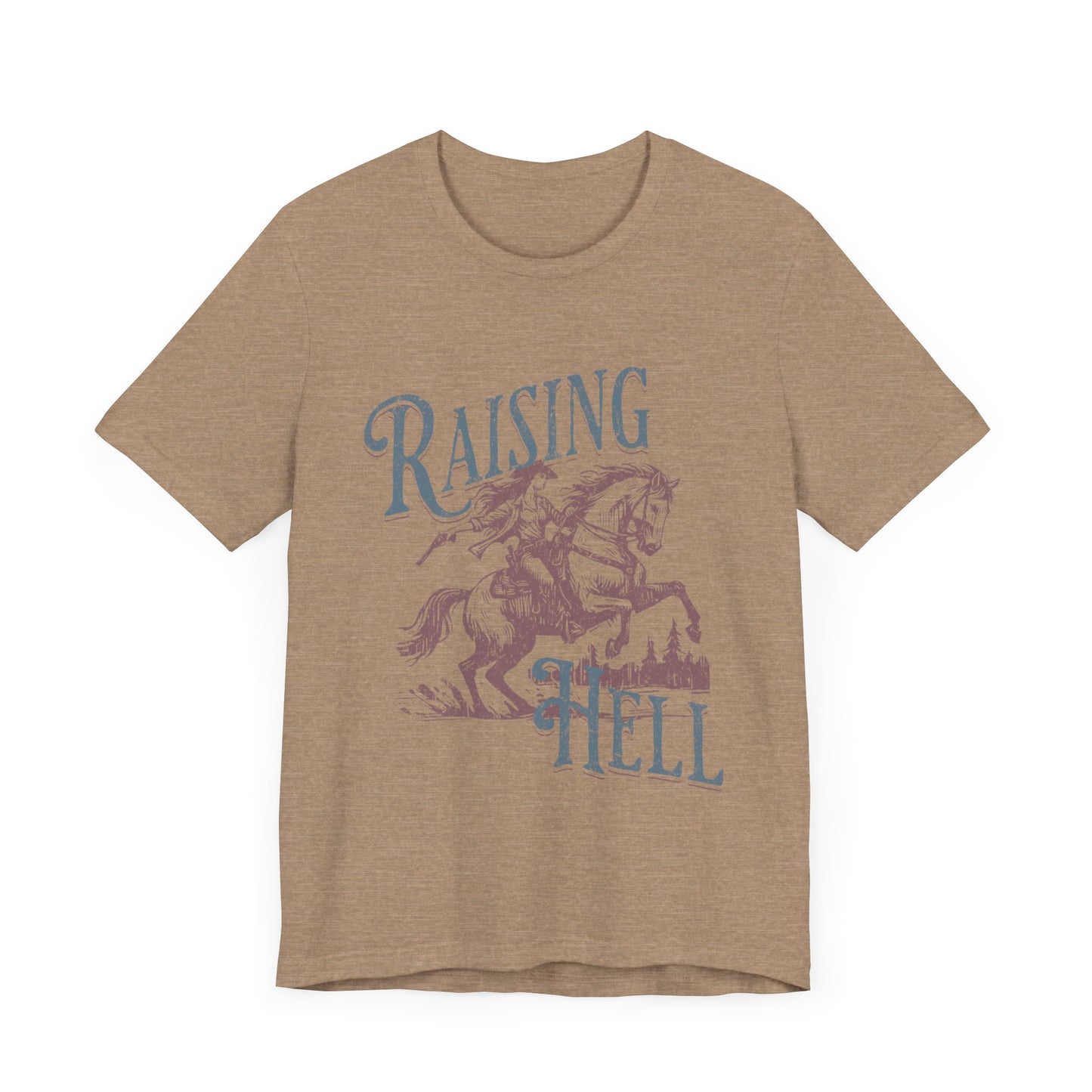 Raising Hell Cowgirl - Unisex Jersey Short Sleeve Tee