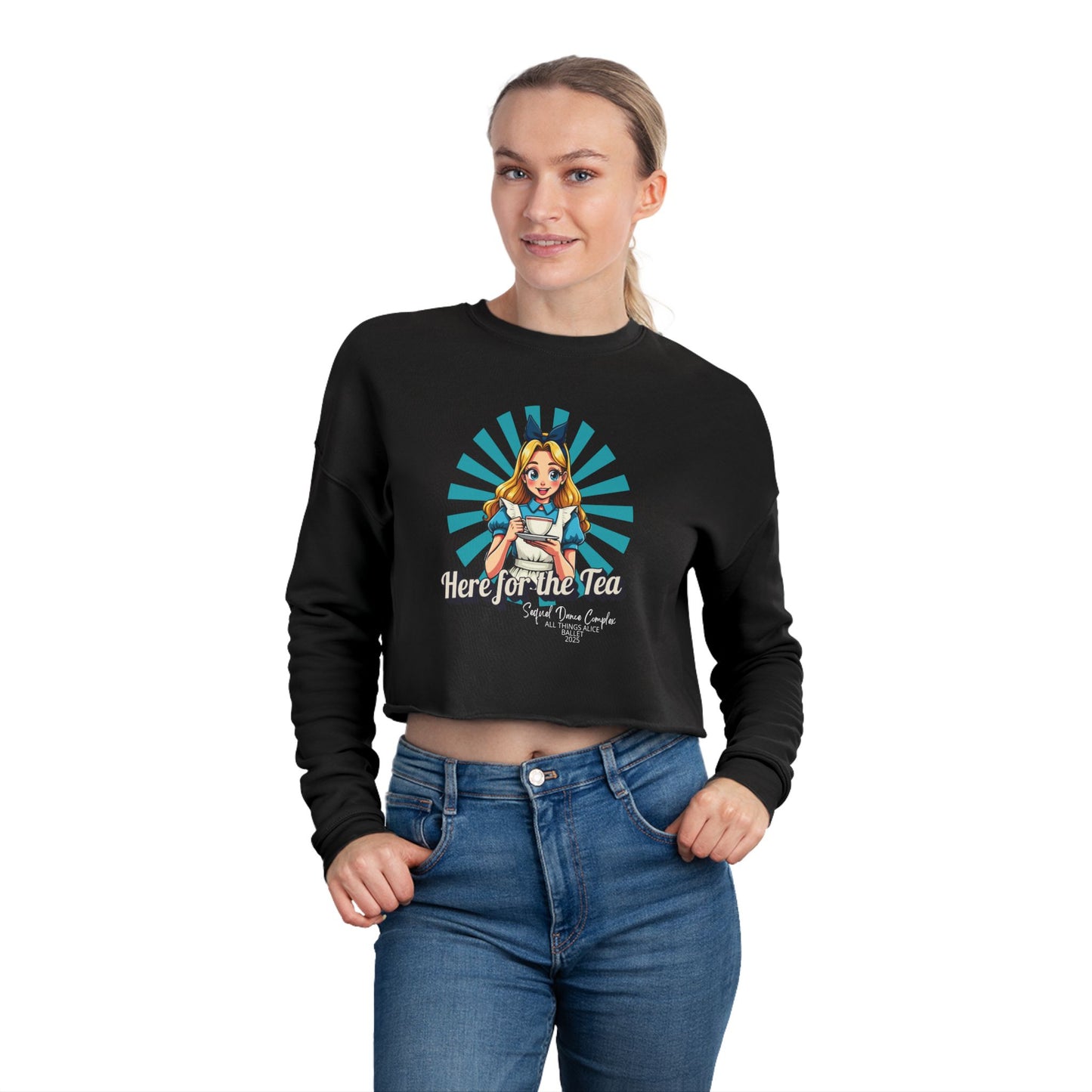 Here for the Tea - Women's Cropped Sweatshirt