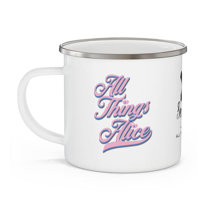 All Things Alice Logo - Kid-Friendly - Enamel Camping Mug