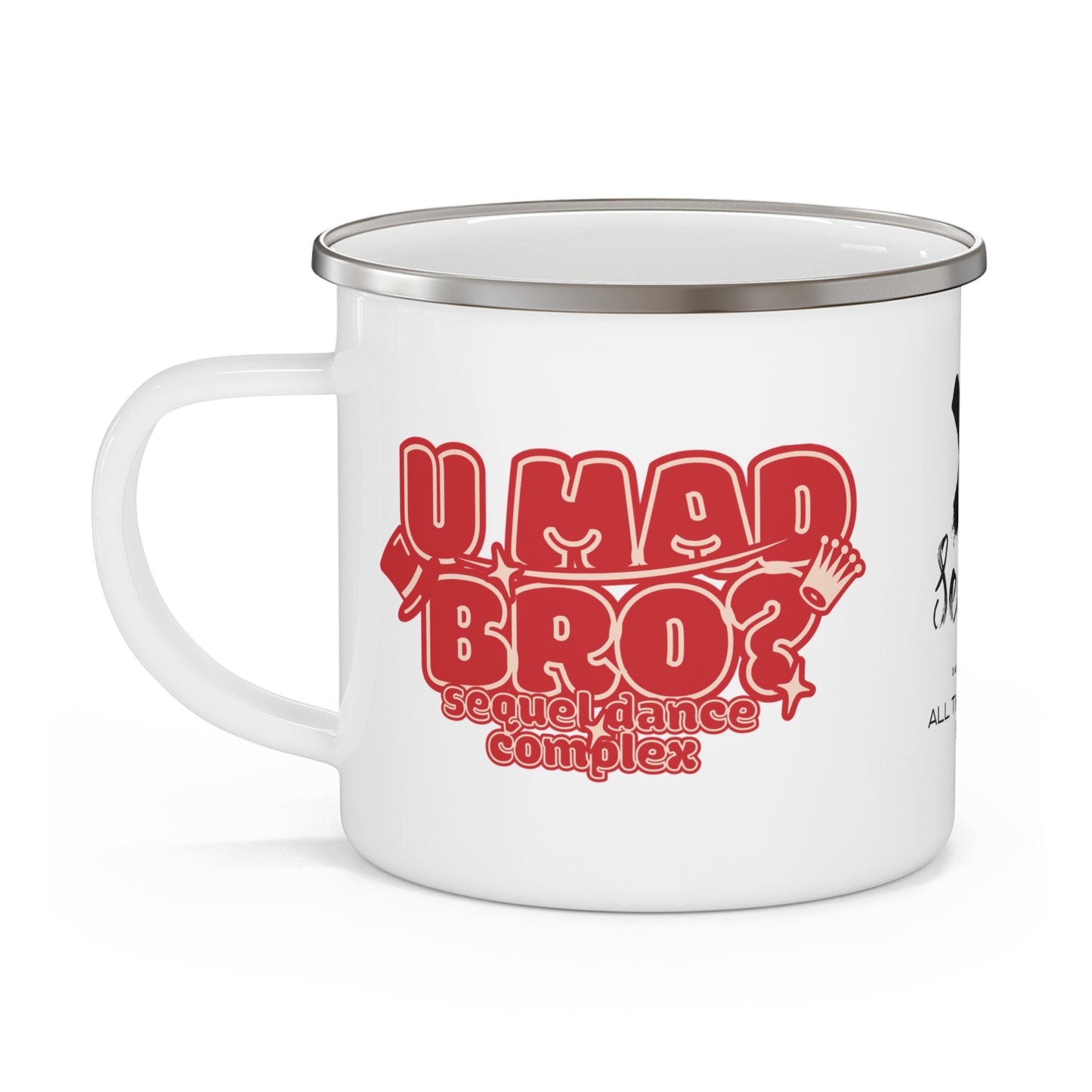 U Mad Bro?- Kid-Friendly - Enamel Camping Mug