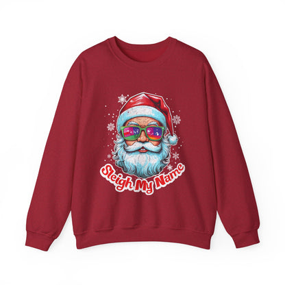 Funny Santa Sleigh My Name Sweatshirt