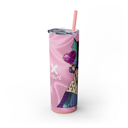 Bubblegum Queen - All Things Alice - Skinny Tumbler with Straw, 20oz