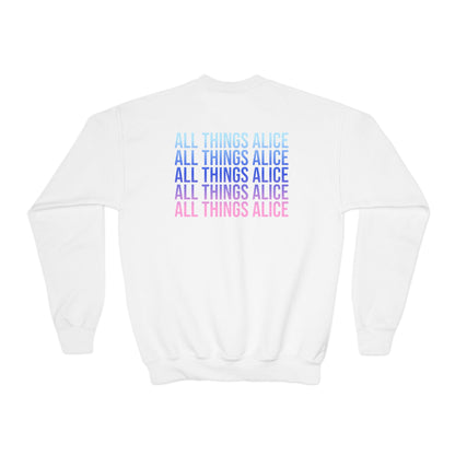 Bubblegum Queen Youth Crewneck Sweatshirt