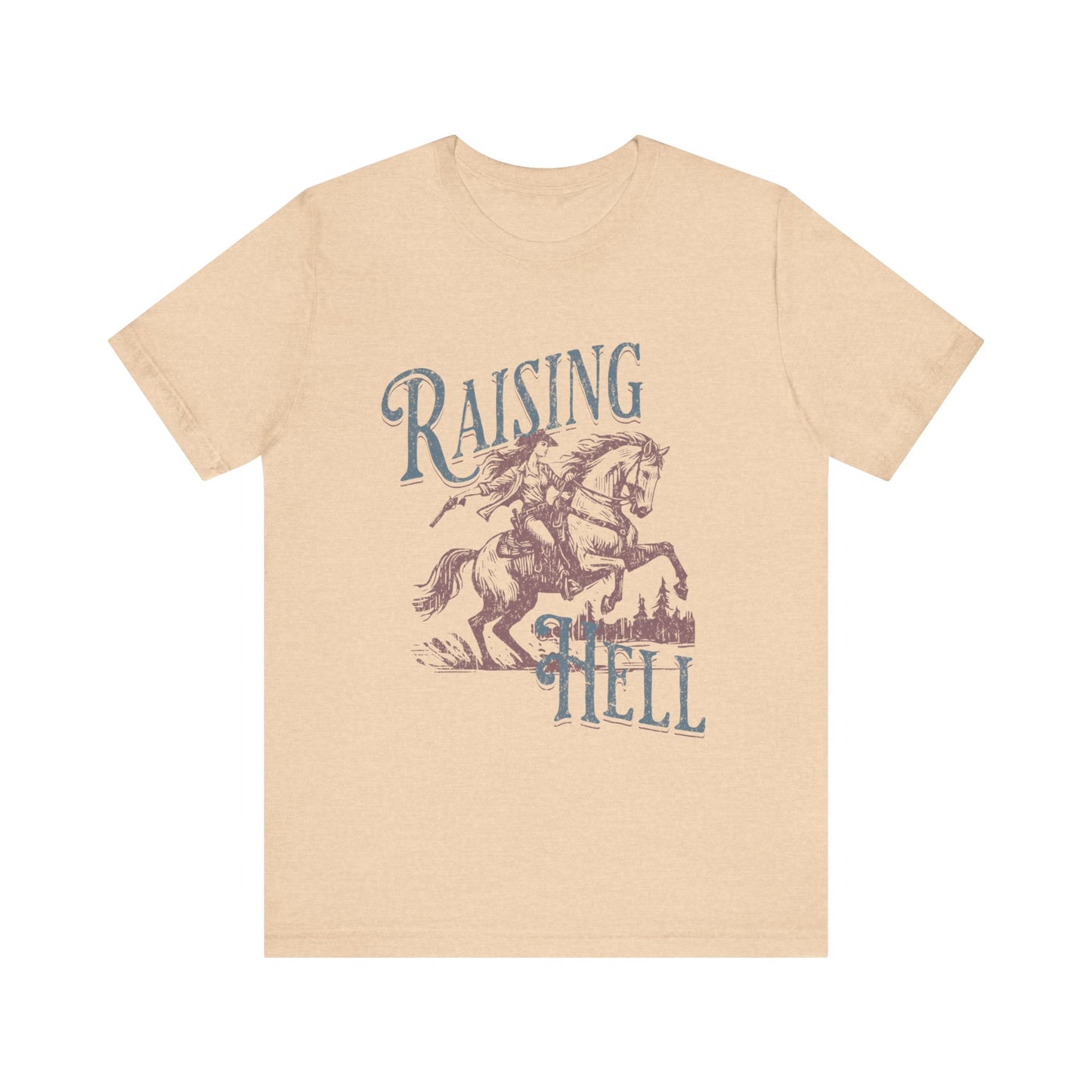 Raising Hell Cowgirl - Unisex Jersey Short Sleeve Tee