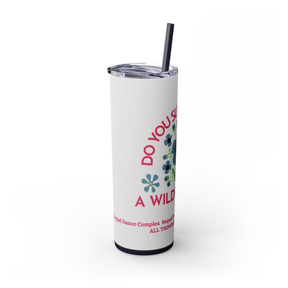 Wildflower - Skinny Tumbler with Straw, 20oz