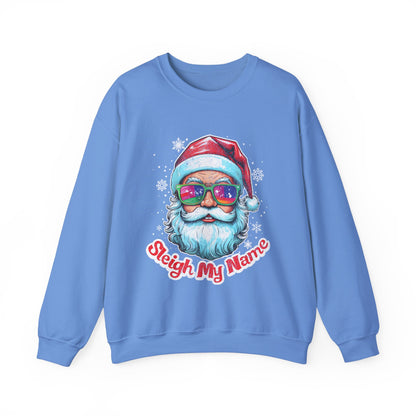 Funny Santa Sleigh My Name Sweatshirt