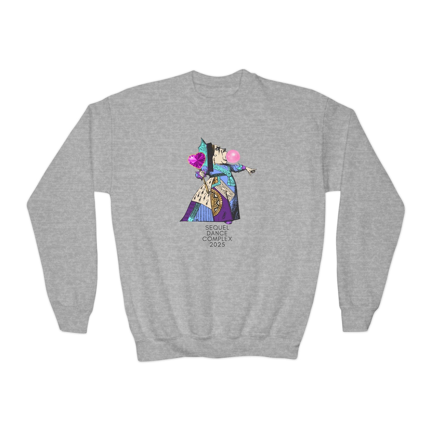 Bubblegum Queen Youth Crewneck Sweatshirt