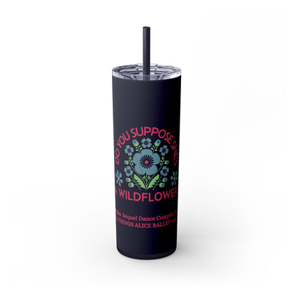 Blue Wildflower - All Things Alice - Skinny Tumbler with Straw, 20oz