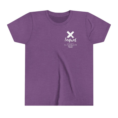 Here for the Tea Back Imprint with small left chest logo-- Youth Short Sleeve Tee