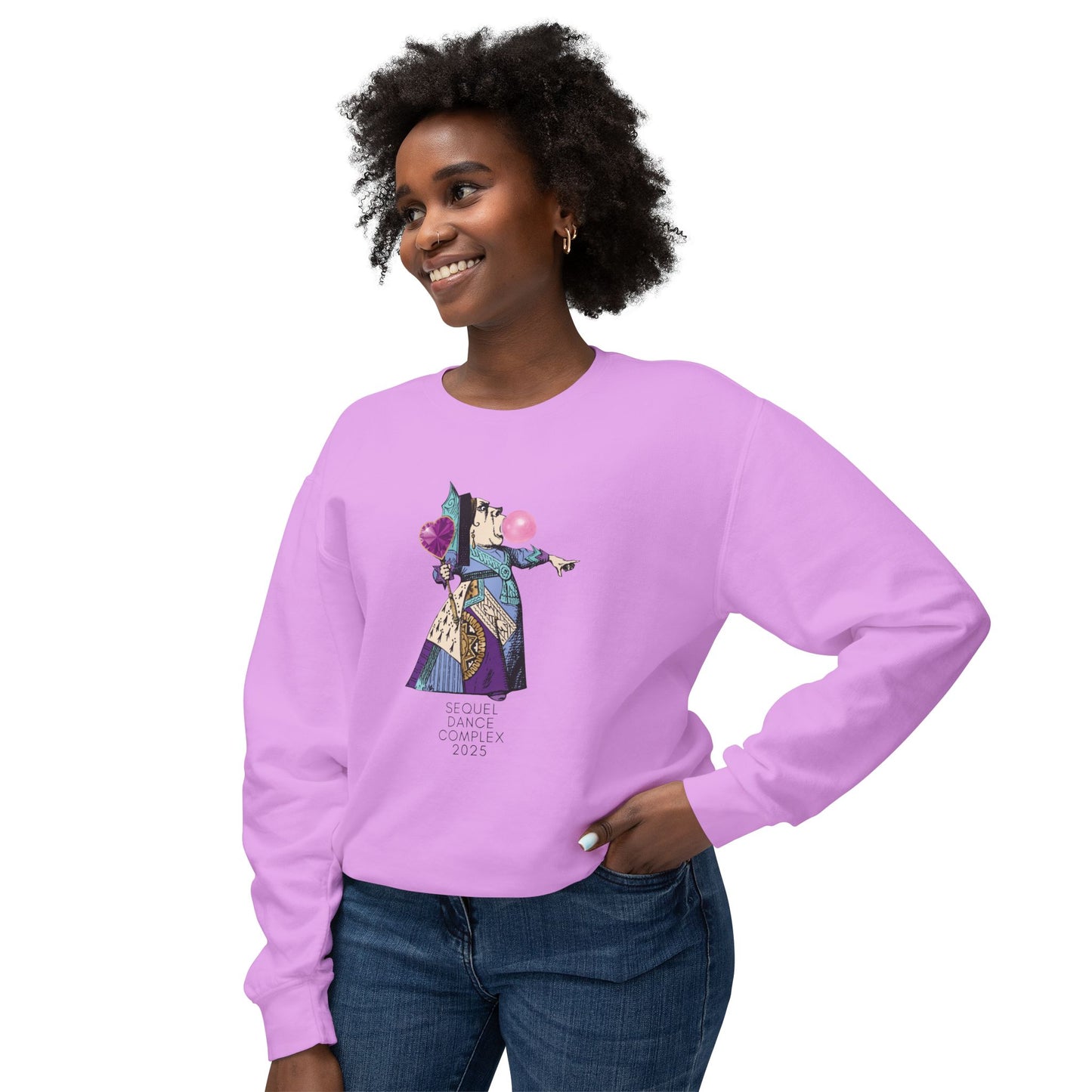 Bubblegum queen Comfort Colors Unisex Lightweight Crewneck Sweatshirt