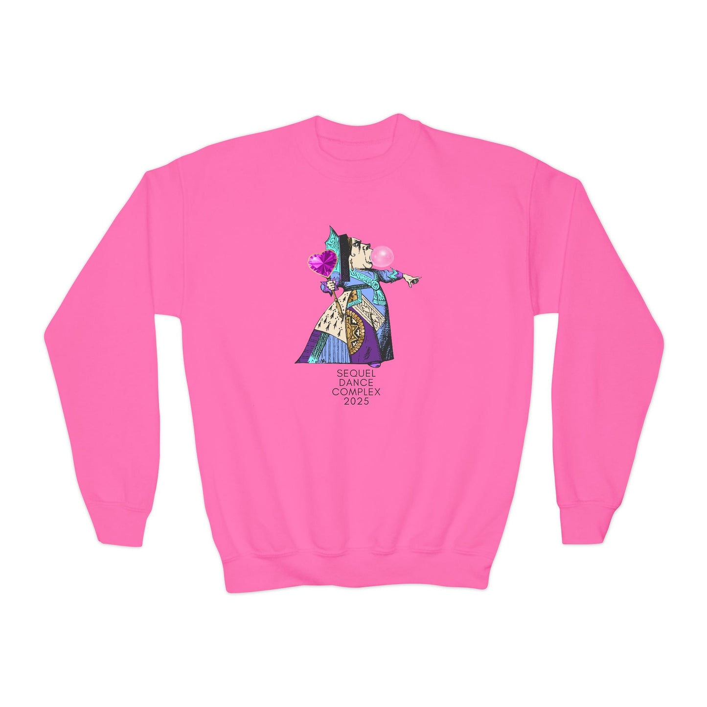 Bubblegum Queen Youth Crewneck Sweatshirt