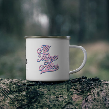 All Things Alice Logo - Kid-Friendly - Enamel Camping Mug