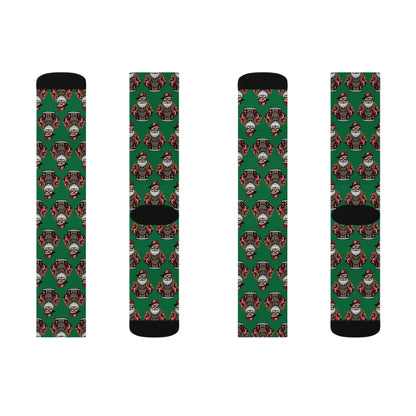 90s Hip Hop Santa Pattern Socks